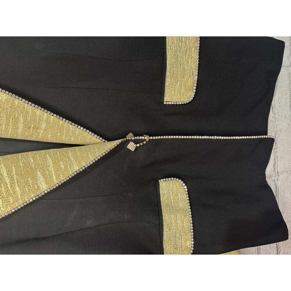 Solini Women's Black and Gold Blazer Size 10 - Picture 2 of 6
